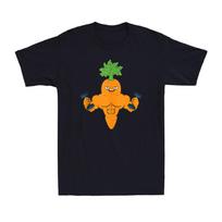 Carrot Fitness Bodybuilding Cute Carrot For Vegetable Lover Funny Men's T-Shirt XL orange