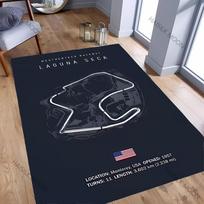 Lenktynių trasos dizaino kilimėlis - Silverstone/Laguna Seca trasos raštas Namų dekoracija Neslystantis grindų kilimėlis Sveikinimo kilimėlis 50X80cm gray