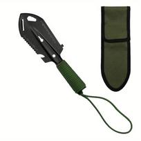 Multifunctional Multitool Small Shovel, Metal Camping Spade Hand Trowel With Wraped Handle For Camping, Outdoor Digging black