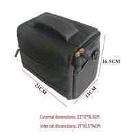 Unisex atsparus vandeniui ir smūgiams DSLR fotoaparato peties krepšys 26x15x19CM black
