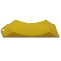 2 Pcs Tire Protector Ramp Vehicle Storage Ramp Group Curve Low Profile Ramp Car Anti slip Tire Pad Block RV Outdoor Accessories yellow