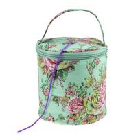 Nešiojami mezgimo verpalų laikymo krepšiai, nėrimo adatų kabliukai Small Bucket Bag gray