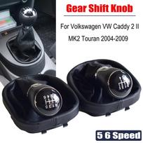 For Volkswagen VW Caddy 2 II MK2 Touran Gear Shift Knob Lever Stick PEN Gaiter Boot Cover Black 2004 2005 2006 2007 2008 5 Speed black