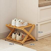 Shoe Rack Bamboo Made Telescopic Doorway Shoe Rack No Installation Required Frame Multi Layer Household Foldable Shoes Shelves gray