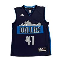 Adidas NBA Dirk Nowitzki Mavericks 41 numerio V formos iškirptės be rankovių krepšinio marškinėliai Unisex marškinėliai 7818A-3R3-AEB163 S gray
