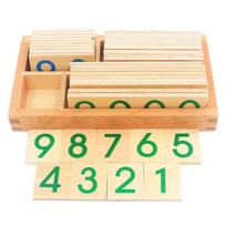 Mediniai Montessori skaitmeninio ugdymo žaislai vaikams Skaičius 1-9000 Kortelė Montessori medžiagos Mokymasis matematikos Mokymo priemonės beige