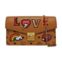 [Pre-Owned] Millie Medium Cognac Coated Canvas Monogram Laurel Lock Crossbody Bag - Very Good #14HOAVS ONE SIZE brown