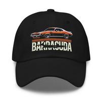 Barracuda Dad Hat  Classic Muscle Car Cuda Cap for Vintage Auto Enthusiast gray