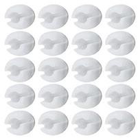 20 vnt. Žaliuzių grandinėlės užspaudžiami stabdikliai ritininiams žaliuziams, taikomas grandinėlės karoliukų skersmuo 4 mm, plastikiniai užuolaidų karoliukų grandinėlės stabdikliai 1 white