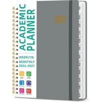 A5 Academic Planner Book Monthly/Weekly Planner Book 2027 Calendar Planner  Students pilka
