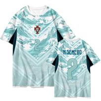 2026 m. Pasaulio taurės Portugalijos nacionalinės komandos futbolo marškinėliai Vyriški trumpomis rankovėmis T-shirt Kvėpuojantis Laisvo kirpimo Atsitiktinis T-shirt S 80-90 cm