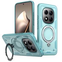 Armor Shockproof Case For Xiaomi Poco M8 Pro Redmi Note 15Pro 4G Plus 5G 360° Rotating Magnetic Stand TPU Plastic Phone Cover RM Note 15 4G or 5G gray
