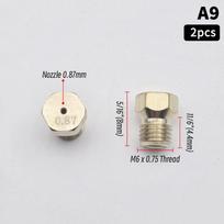 2Pcs Burner Gas Hob Lpg- Conversion Kits Jets Brass Nozzle For Kitchen Gas Stove Brass Nozzle Propane Injector Repair Parts 0.87 nozzle 2PCS beige
