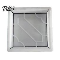 Easy Home Crafting Supplies Garden Stepping Stone Mold, Reusable Concrete Pathway Paver DIY Patio Flooring Mold Cement Pavement Mould for Backyard P gray