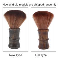 Professional Neck Duster Brush Haircut Neck Hair Removal Brush Wooden Handle Neck Brush black