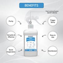 QUARANT 70% Izopropilo alkoholis (IPA) Valymui ir dezinfekcijai, 500 ml white