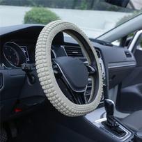 Silikoninis automobilio vairo rankenos užvalkalas Atsparus dilimui Neslystantis Padangos protektoriaus raštas Universali keturių sezonų vairo užvalkalas mėlyna