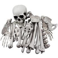 28 PCS Skeleton Bone with Skull Artificial Skeleton Bone and Skull Realistic Skeleton Bone Statue Plastic Material 1 gray