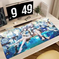 Anime Large mouse pad Gamer Albedo Anime Girls Rubber Mat mausepad Gaming Laptops Pc Accessories Deskmat mousepad Mats Keyboard 800x300x2mm black