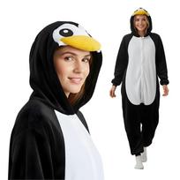Piżama Onesie Kigurumi Kostium Przebranie Pingwin Xl: 175 - 185Cm white