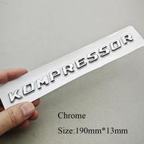 3D KOMPRESSOR Emblema Raidės Skirta Benz W203 W204 W211 W210 C SLK Klasė ABS Blizgus Juodas Chromuotas Bagažinės Logotipo Lipdukas Aksesuarai NZ7 white