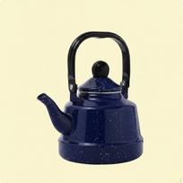 Indukcinis virdulys Žvaigždėtas dėmėtas dizainas Emalė Retro Europos Blue 1.1L black