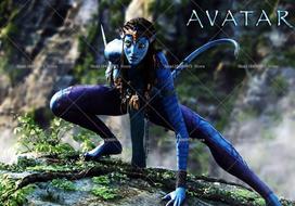 Avatar Na'vi Character Backdrop Pandora Fantasy World Kids Birthday Party Decor Baby Shower Background Banner Supplies 47.2x31.5inch/120*80cm black