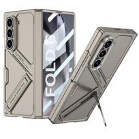 Suitable for Samsung Zfold6 Mobile Phone Case Fold6 Full inclusive Protective Case Personalized New Vision Bracket Case Anti Fall SM-Fold6 gray