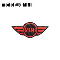 1 vnt. Automobilio stiliaus vairo emblemos lipdukai MINI Cooper One S JCW Countryman R50 R52 R53 R55 R56 F54 F55 F56 F60 gzpxv22 black