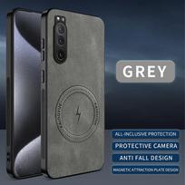 For Sony Xperia 5 III/5 II/5 IV/ Xperia 5III Case Simple Stylish Magnetic Suction Luxury Leather Skin-friendly Anti-drop Cover Xperia 5 II pilka