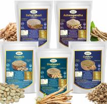 Biotic Safed Musli, Ashwagandha, Shatavari, Kaunch Seed and Gokhru Powder - 250gm (50gm each)
