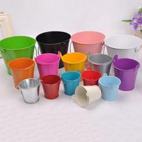 Mini metalinis spalvotas kibirėlis saldainių statinė kibirėliai Vestuvių vakarėlio dovanėlės Dekoracija „Pasidaryk pats“ Multi-color S black