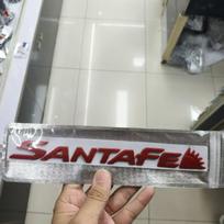 SANTA FE su saulės logotipu 3D trimateis galinis logotipas, kėbulo raidžių modifikavimo dekoratyvinė lipdukas sidabras