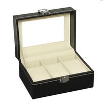 Laikrodžių vitrina ir papuošalų laikymo dėžutė: 3, 6, 10, 12 lizdų beige