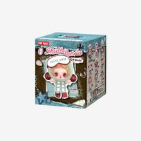 POP MART POP ATTACH SKULLPANDA Off Mode serijos aklas dėžutė gray