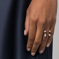 Swarovski Mesmera Crystal embellished Ring 5661704 Silver|55 brown