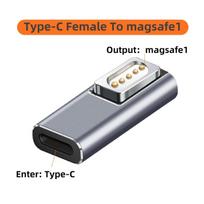 USB Type-C Magnetic PD Adapter for Magsafe 1 2 MacBook Air Pro LED Indicator 100W Fast Charging Magnetic Plug Adapter