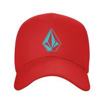 Spring Casual Baseball Cap Volcoms Outdoor Gym Trucker Hat For Unisex Unisex High Quality Vintage Snapback Cap One Size red