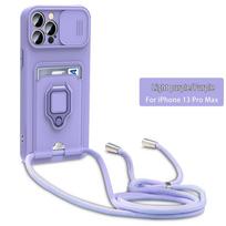 Suitable for Infinix Note 40 Pro, HOT 50, POVA 6 - Push-Window Card Slot Phone Case with Lanyard Holder. POVA NEO3 gray