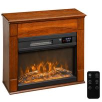 Elektrinis židinys 1000W/2000W, dirbtinis židinys su 3D liepsnos efektu 6 spalvų ir 3 ryškumų, 68,5x27,5x63cm, rudas 68.5 x 27.5 x 63 cm