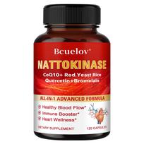 Nattokinase Complex Capsules CoQ10 Quercetin Bromelain, 120 Capsules Gluten Free 120 Capsules