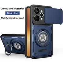 For Realme 15 Pro Armor Slide Lens Shockproof Hard Case For Realme 15 Pro Magnetic Ring Holder Phone Protection Back Cover black