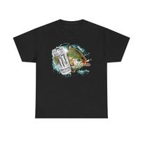 Šaunus žuvies marškinėlis – Juokingas baltas monstras žuvis T-shirt XXXXL gray