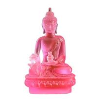 Thai-style Medicine Buddha Statue Zen Ornaments Handmade Resin Buddha Crafts Resin Craft Pharmacist Buddhist Sculpture Office rožinė