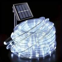 Saulės energija varstomos LED girliandos 8 režimai lauko girliandos sodo dekoracija kempingas medis gėlių girlianda vestuvių apšvietimo lempa 7M50LED-WHITE gray