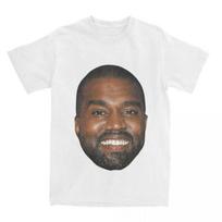 Šypsena Kanye Westo Veidas Galva Reperis Marškinėliai Prekės Vyrų Moterų Medvilniniai Vyrų Marškinėliai Trumpomis Rankovėmis Drabužiai Dideli Dydžiai 4XL gray