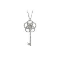 Swarovski Long Key Necklace With Artificial Crystal Women necklace 5070889 Box (Random Color) gray