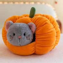 New Cute Pumpkin Nest Creative Cat Nest Dog Nest Hut Pumpkin Compact House Ornament Chinese Valentine'S Day Gift X 25cm【0.22kg】 gray