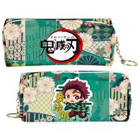 Nezuko Mitsuri Butterfly Ninja PU demon slayer cartoon animation peripheral pencil case stationery box coin purse zipper Entertaining Play Safe blue