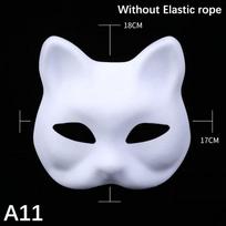 Tuščios Rankų Darbo Pasidaryk Pats Kaukės Karnavalinės Katės Veido Kaukės Rekvizitai Dažomos vakarėlių Cosplay Kostiumų Vakarėlio Dekoras Amatų Rekvizitas white